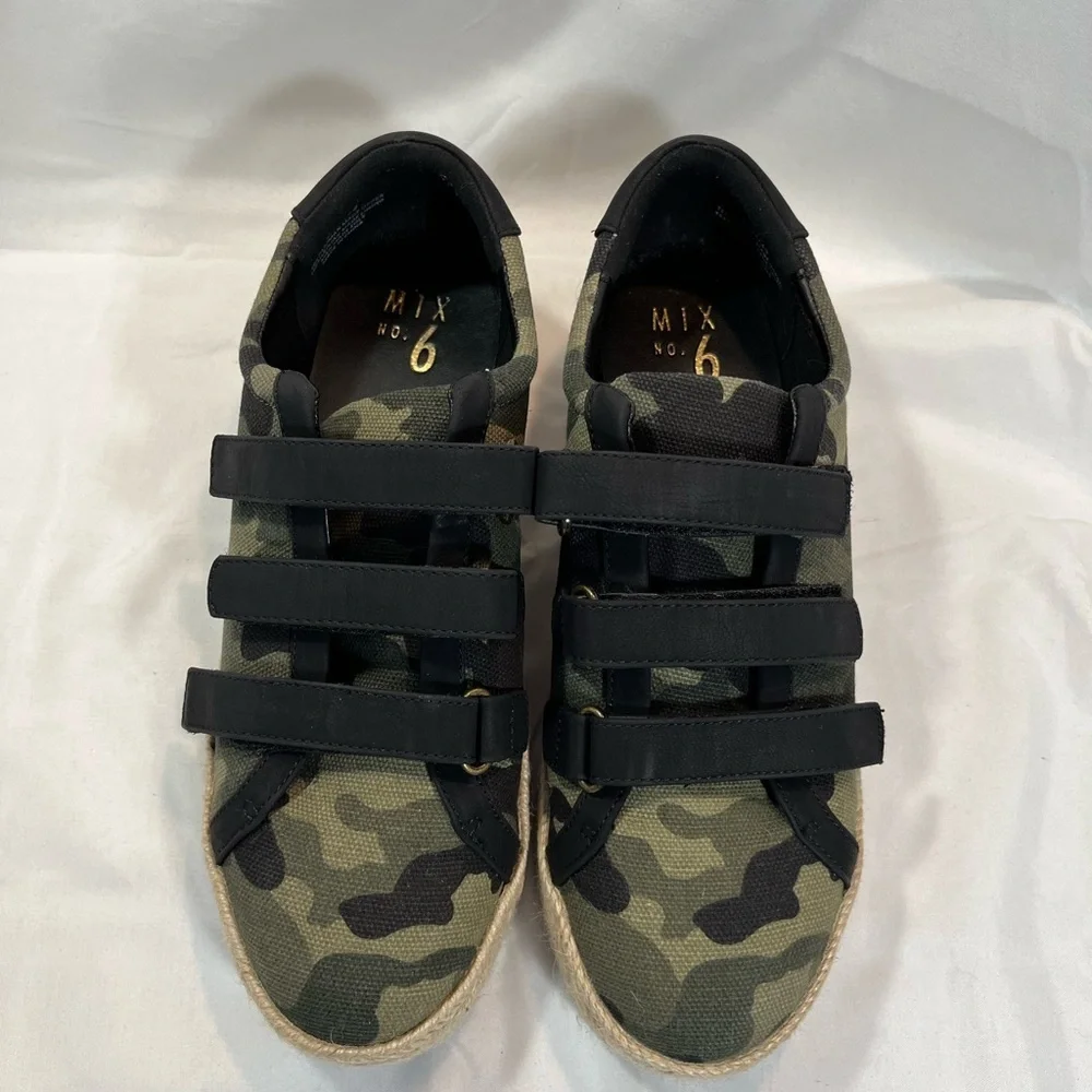 Mix No. 6–Camo Printed Canvas Espadrille Sneakers